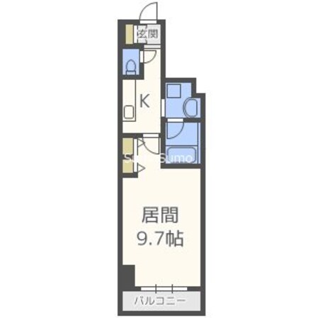 北浜駅 徒歩3分 6階の物件間取画像